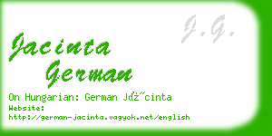 jacinta german business card